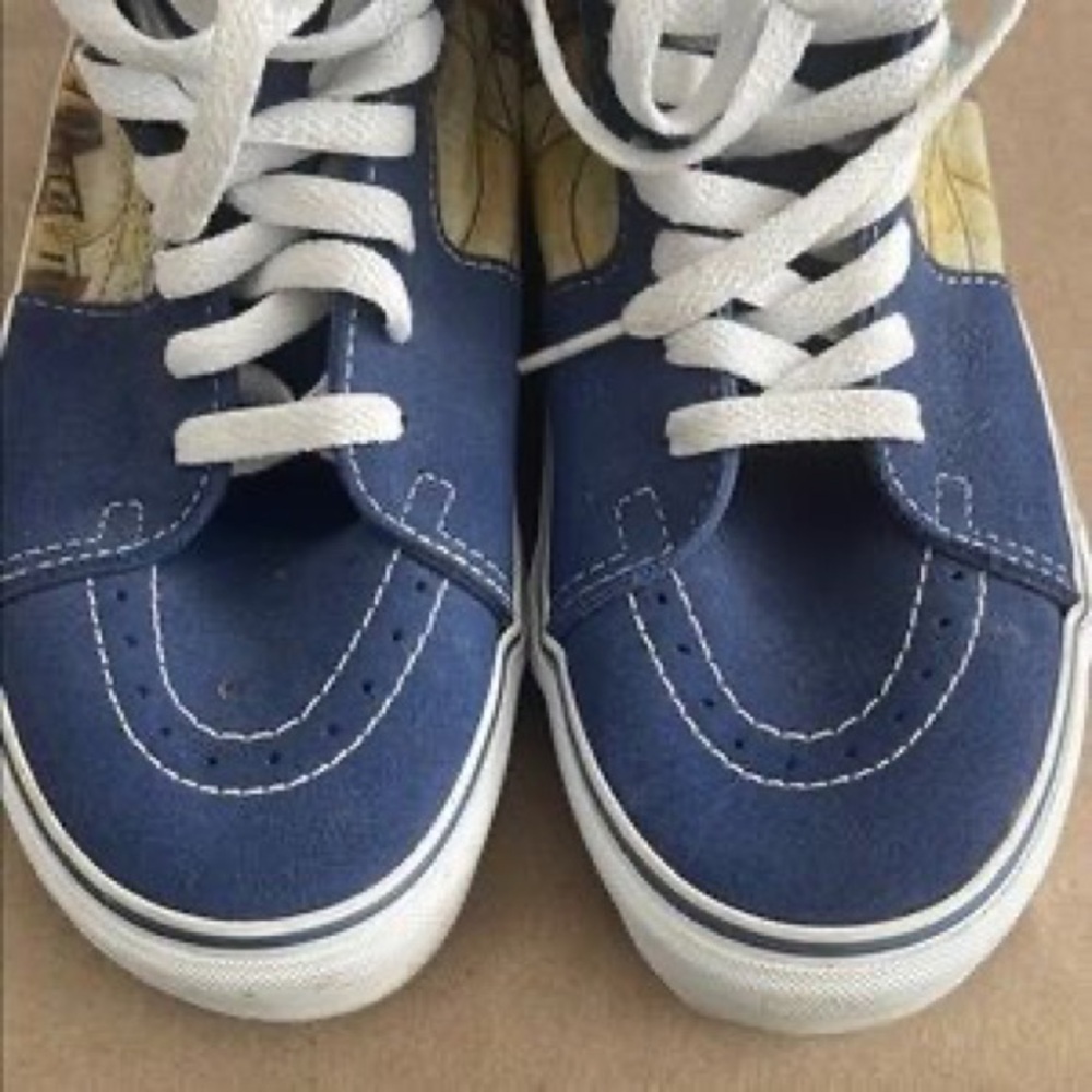 Kids Navy Canvas Lace-Up Sneakers - Youth Casual Shoes